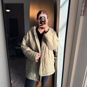 ASOS Olive Green Quilted Puffer Jacket